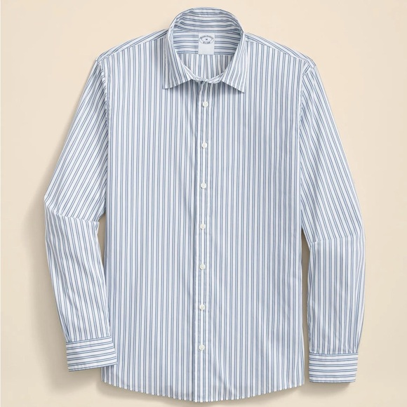 Brooks Brothers Non-Iron Slim Fit Striped Button Down Shirt16.5-35